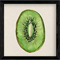 POSTER Kiwi 20X20cm Schwarzer Rahmen - Schwarz, Papier (20/5/20cm) - Nacnic