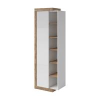 SCHRANK 1 Tür Azior Weiß und Holz - Weiß, Holzwerkstoff (67/200/40cm) - Petits-meubles