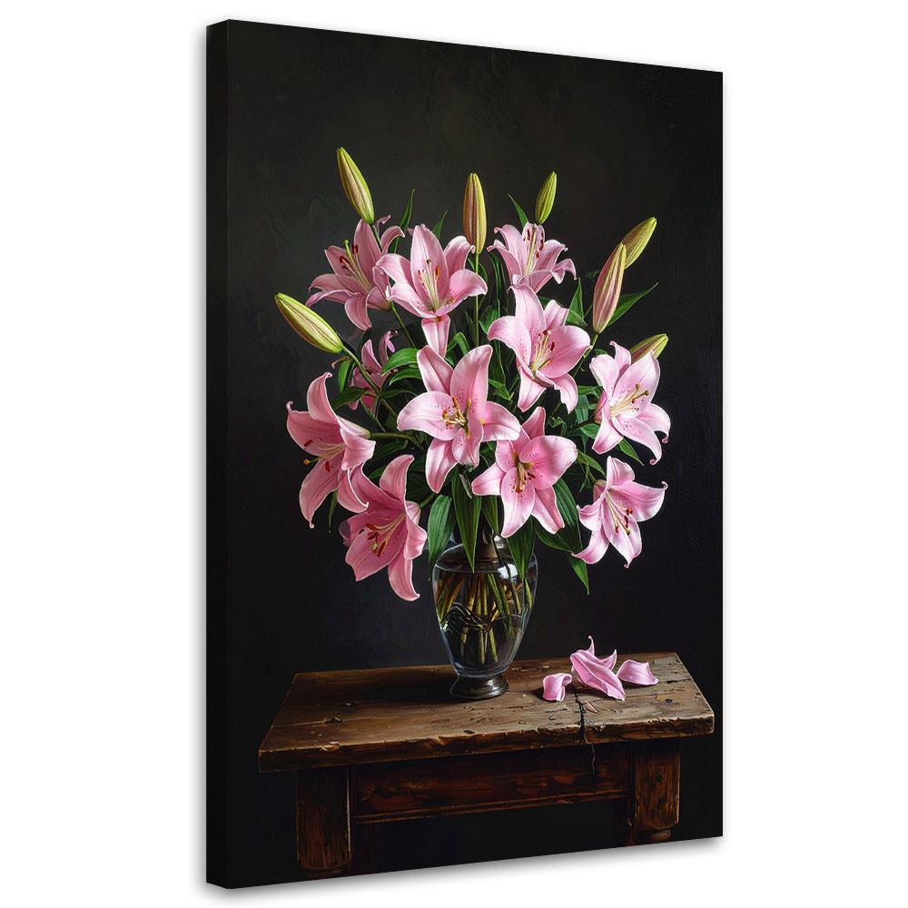 LEINWANDBILD Blumen 20x30cm - Rosa, Textil (20/30cm) - Feeby