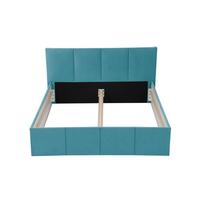 POLSTERBETT Dalas Blau 160 x 200 x 40 cm Stauraum Ohne Matratze und Lattenrost - Blau, Holz (160/200cm) - Halmon Schlafkomfort Betten 