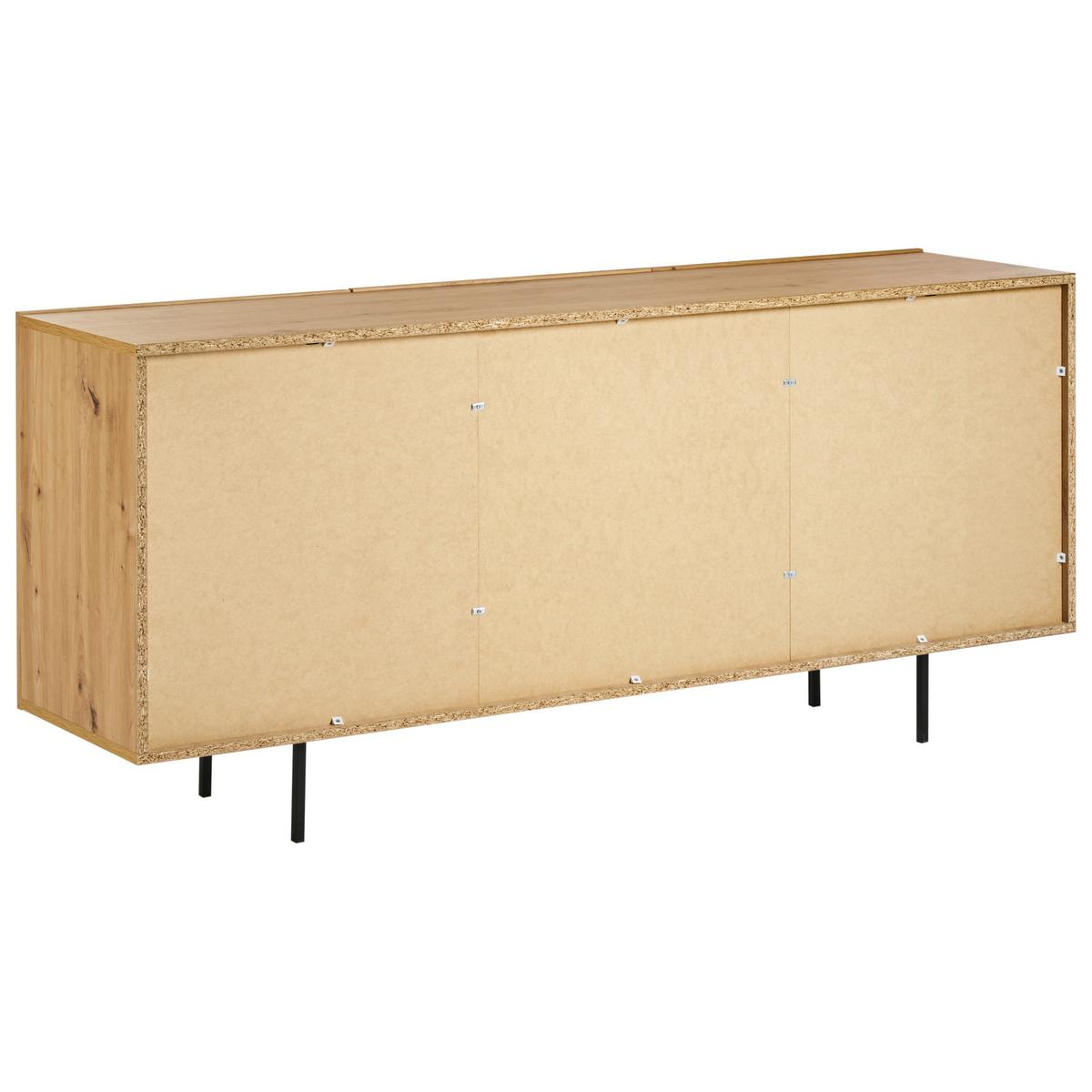 SIDEBOARD mit 2 Türen Hellbraun Kenora - Braun, Holzwerkstoff (163/72/41cm) - Beliani