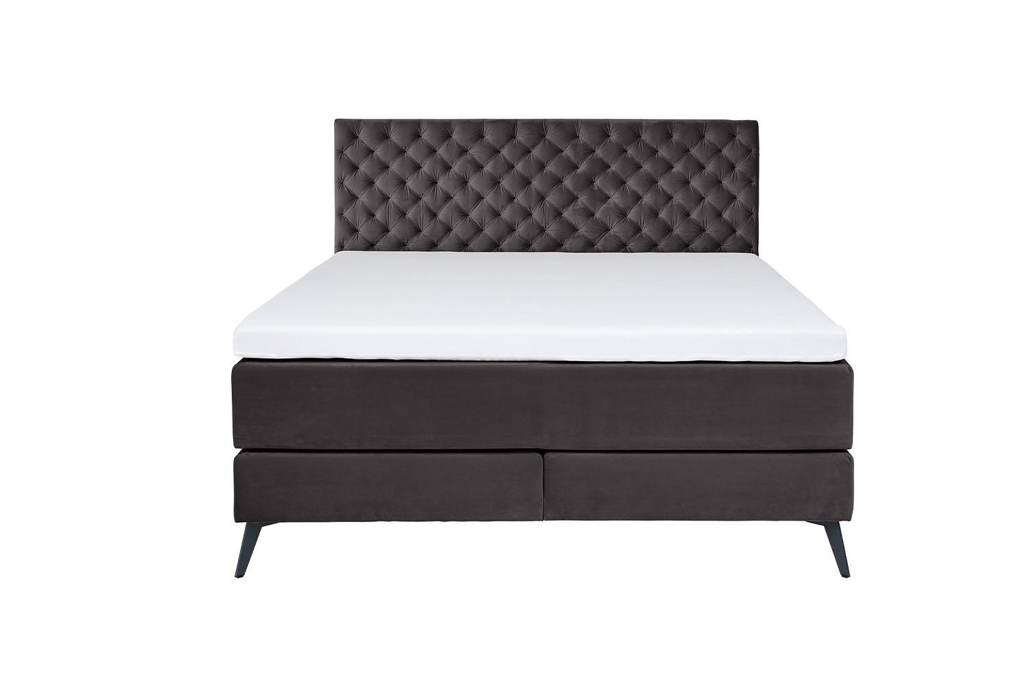 BOXSPRINGBETT SINDAR Anthrazit Webstoff - Anthrazit, Textil (160/200cm) - KAWOLA