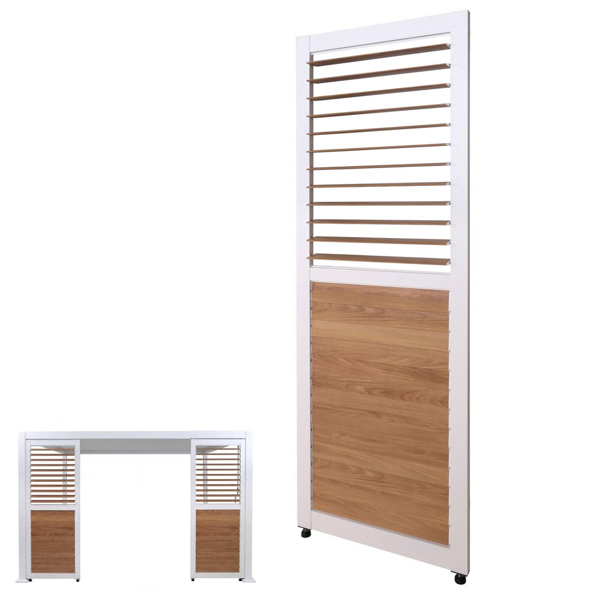 LAMELLENWAND FÜR PERGOLA Weiß - Weiß, Metall (68/220/3cm) - MCW