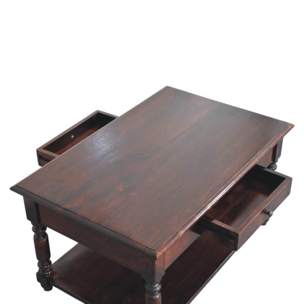 KONSOLENTISCH Rich-Cherry-Finish, 1 Schublade, 1 großes offenes Regal, Dunkelbraun - Dunkelbraun, Holz (85/55/45cm) - Artisan Furniture