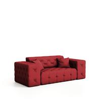 SOFA 2-sitzer Chantal - Rot, Holzwerkstoff/Textil (186/78/96cm) - Fun Möbel