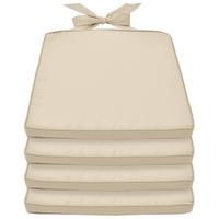 STUHLKISSEN Pia 45/40/5 cm Natur 4tlg - Naturfarben, Textil (40/45cm) - Beautissu 