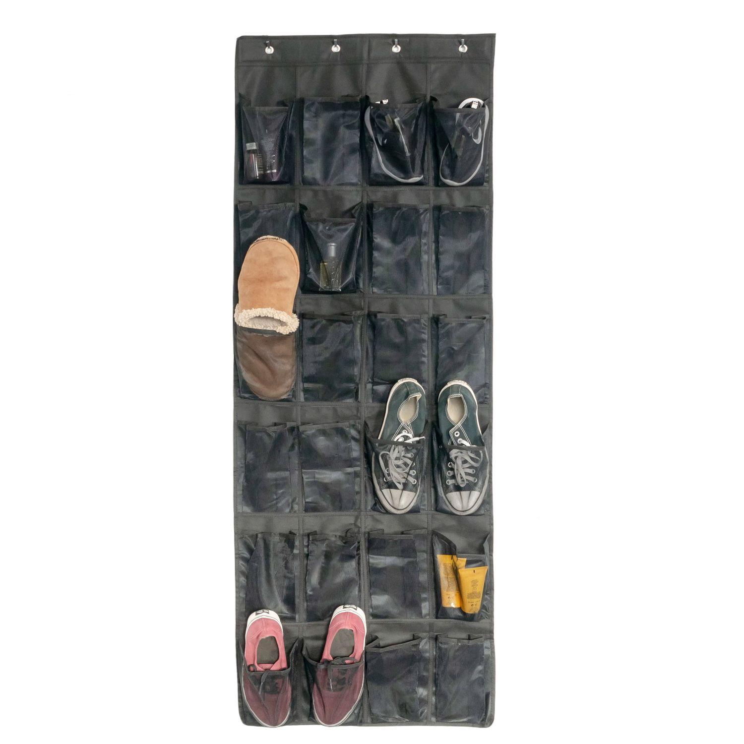 HÄNGENDES SCHUHREGAL 55.5/148 cm - Schwarz, Textil (55.5/2/148cm) - Intirilife