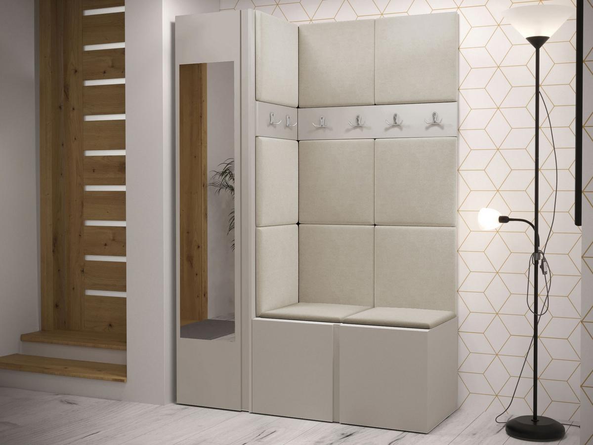 GARDEROBEN-SET Orion X - Kaschmir/Beige, Holzwerkstoff/Kunststoff (124/186/46cm) - MIRJAN24