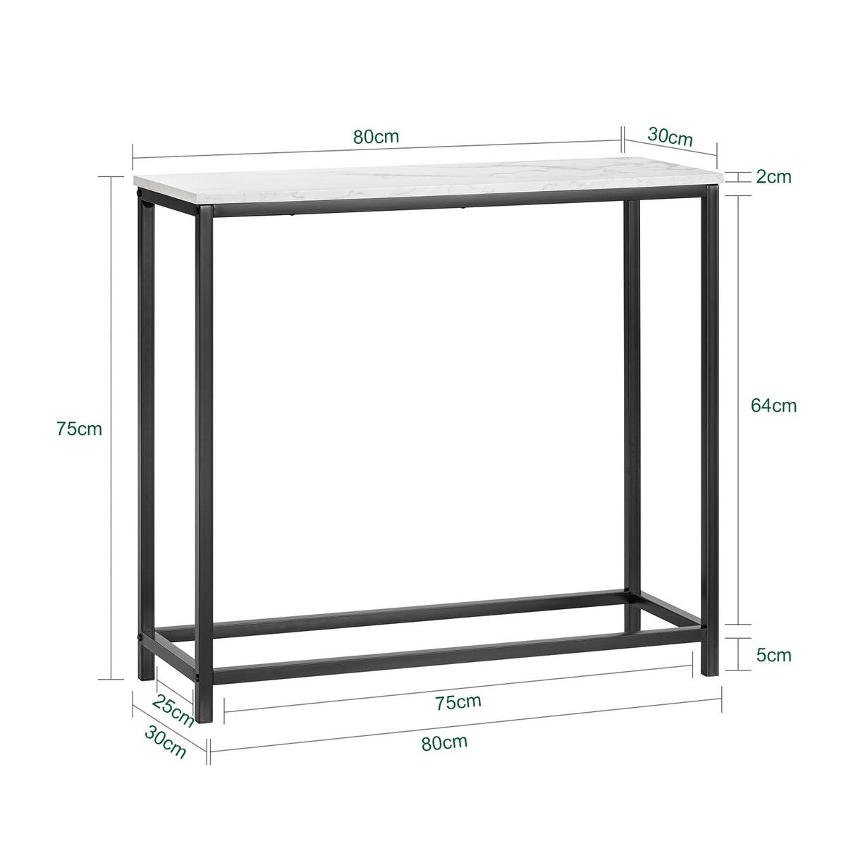 KONSOLENTISCH Schwarz - Schwarz, Holzwerkstoff (30/80/75cm) - SoBuy