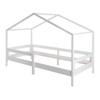 HAUSBETT 90 x 200 cm hoch weiß - Weiß, Holzwerkstoff (90/200cm) - Roba