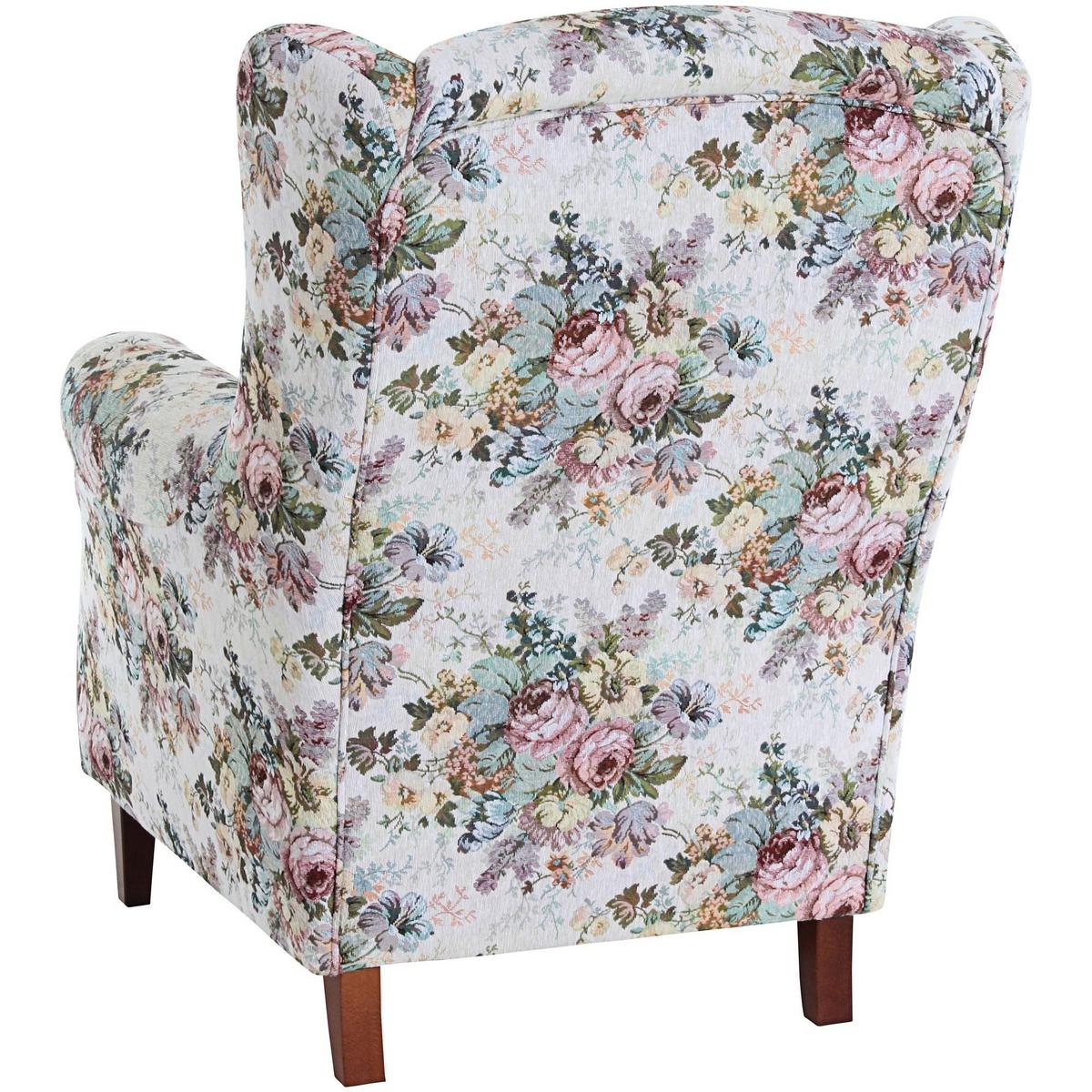 OHRENSESSEL Karlen Bezug Flachgewebe Buche nussbaum dunkel / rosé - Buche Kolonial/Naturfarben, Kunststoff (86/103/77cm) - 58aufmkessel