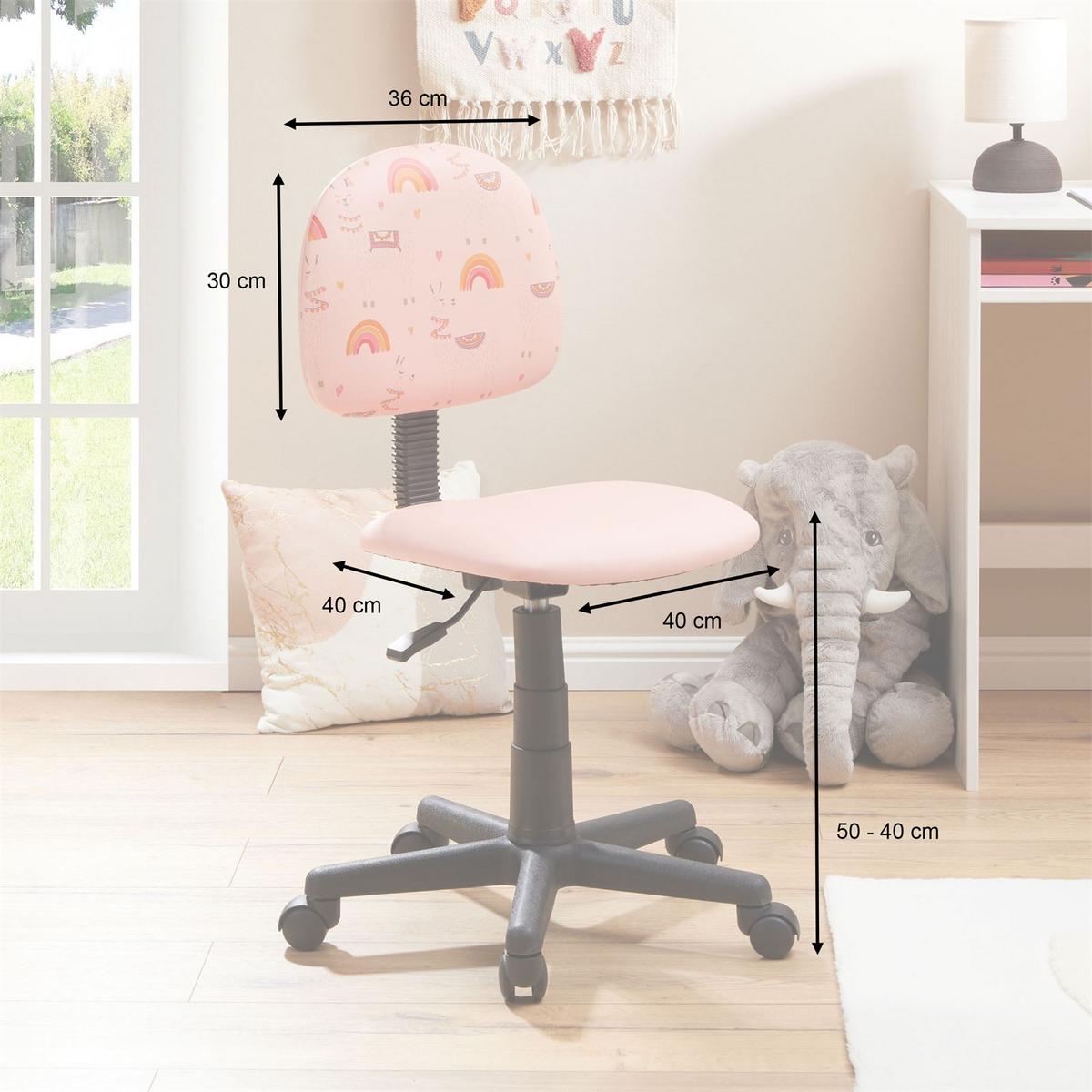 KINDERDREHSTUHL ALPACA - Pink, Textil (40/80/40cm) - CARO-Möbel