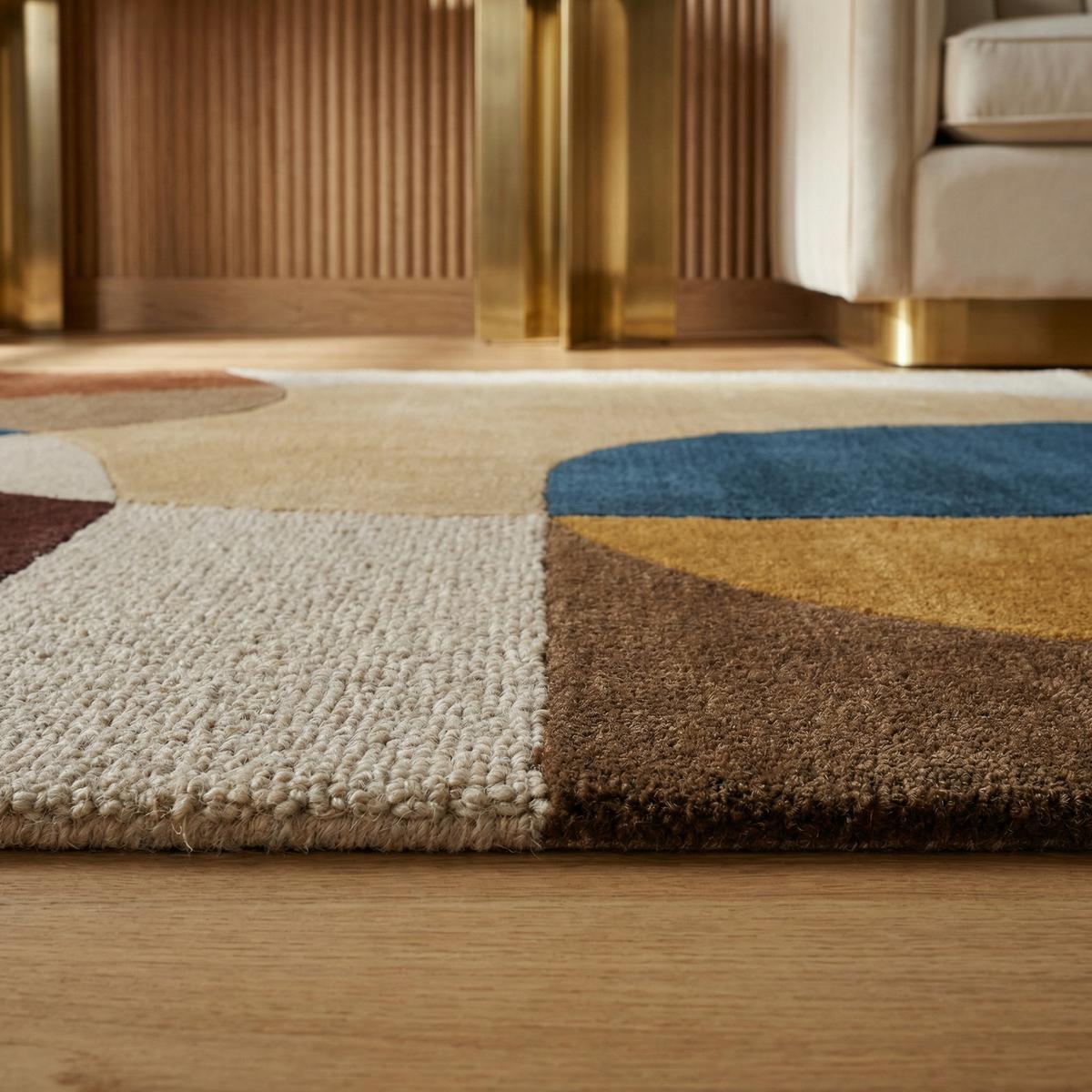 TEPPICH aus Wolle AIRE in Lila, abstrakt, 160 x 230 cm - Multicolor, Textil (230/160cm) - KADIMA DESIGN