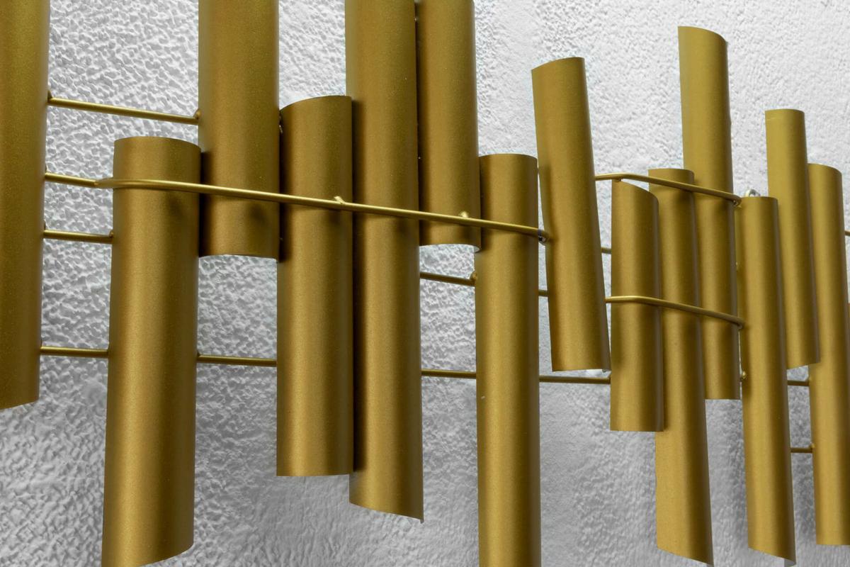 WANDDEKO Gold 115/38 cm - Goldfarben, Metall (2.21/38/5cm) - KUNSTLOFT