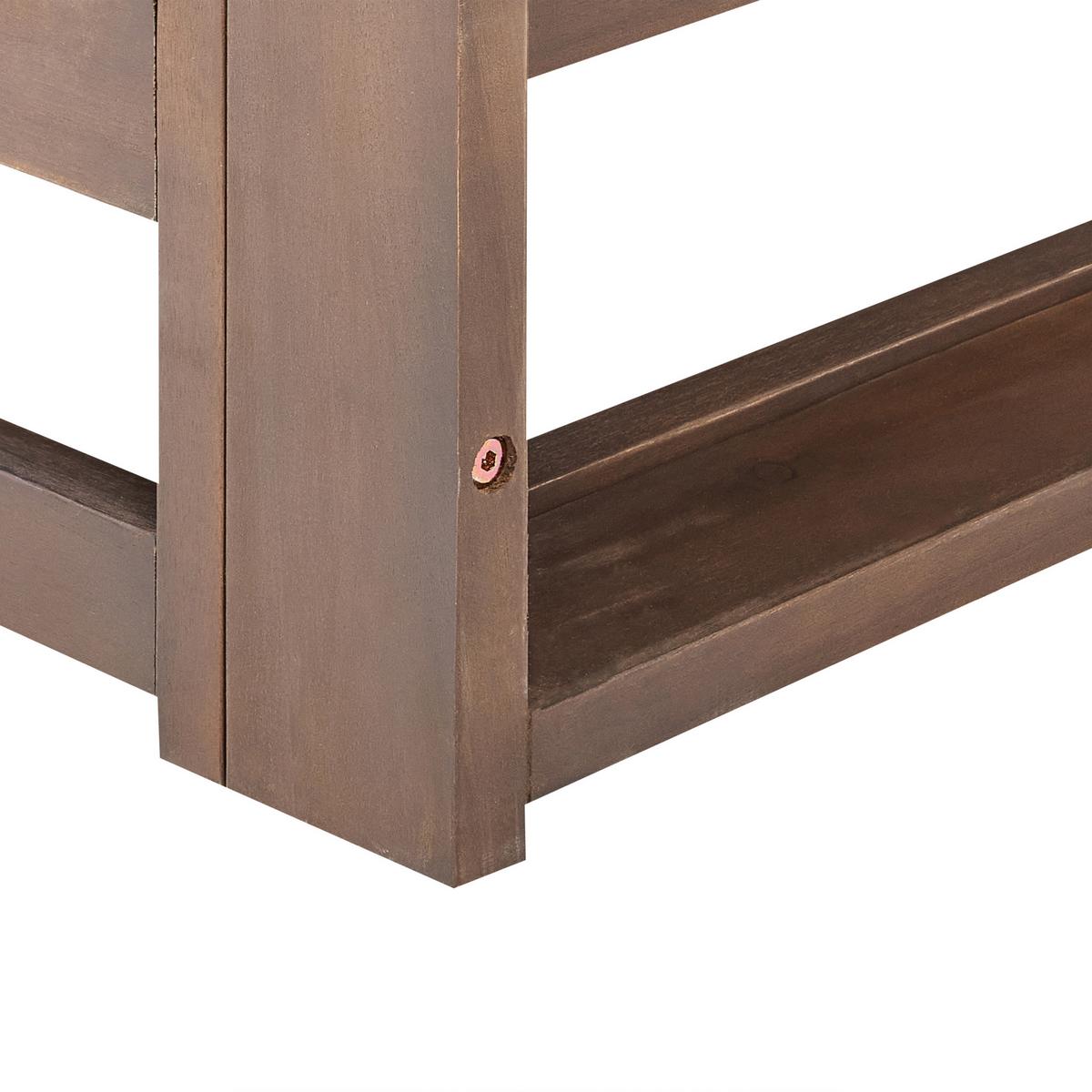 GARTENSOFA 2-Sitzer zertifiziertes Akazienholz dunkelbraun Auflagen taupe Trani - Dunkelbraun/Beige, Holz (150/72/75cm) - Beliani