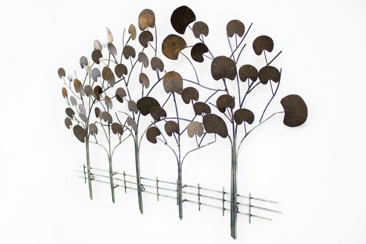 WANDDEKO Braun 113/76 cm - Braun, Metall (3.2/76/5cm) - KUNSTLOFT
