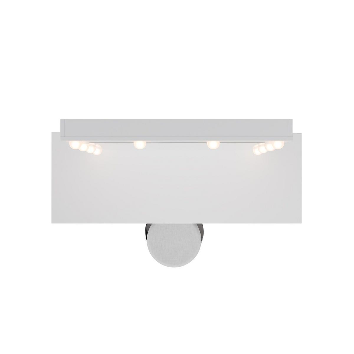 SCHMINKTISCH Talea mit LED (3 Lichtstufen) inkl Hocker Tonia - Weiß, Holz (110/141/40cm) - Juskys