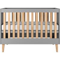 GITTERBETT Nesto Höhenverstellbar 60/120 cm Grau - Hellbraun/Braun, Holz/Holzwerkstoff (60/120cm) - WFL GROUP