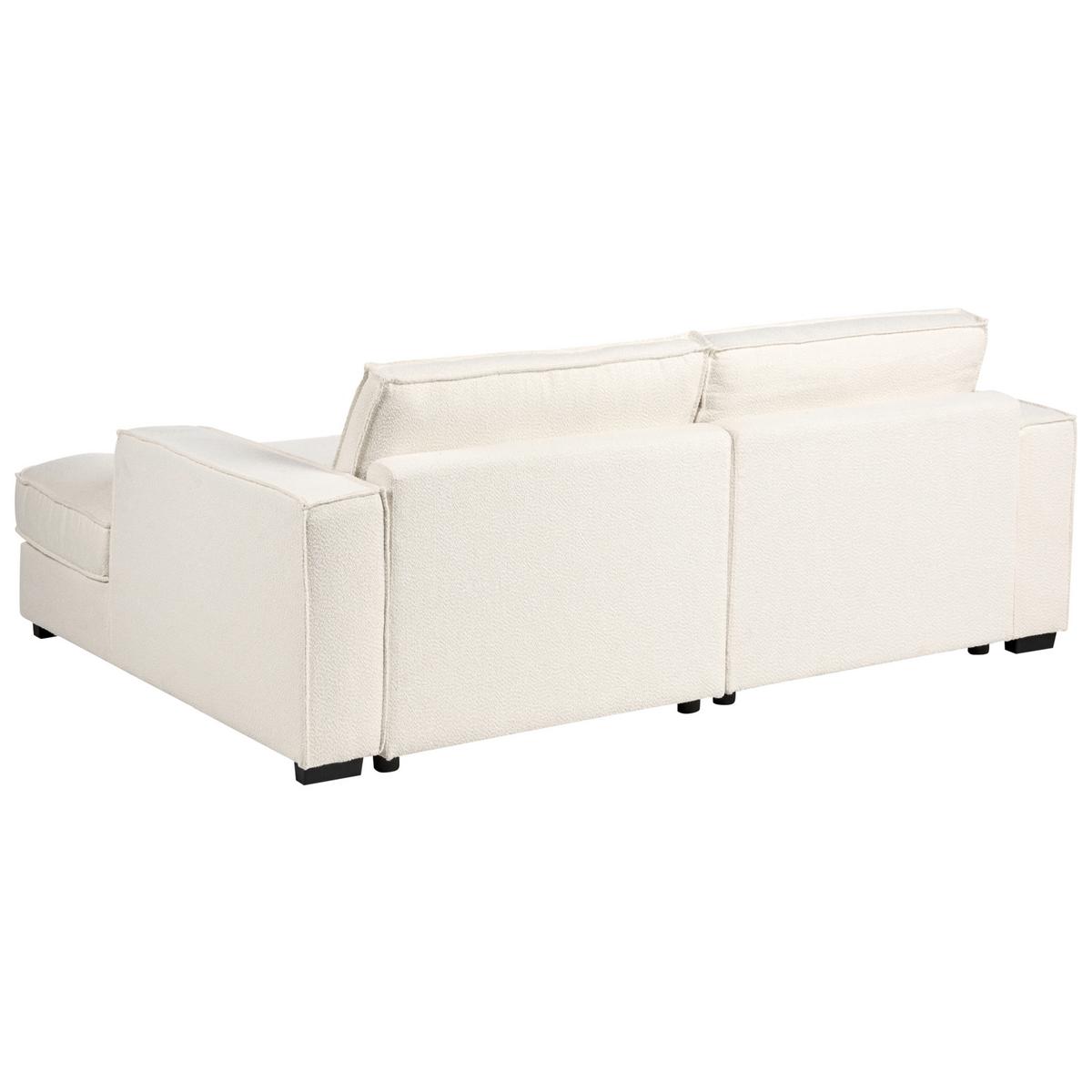ECKSOFA Bouclé Hellbeige linksseitig Kolding - Beige/Schwarz, Textil (228/152cm) - Beliani