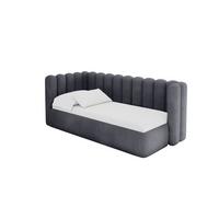 EINZELLBETT Jugendbett mit Bettkasten und Matratze H3/H4, Rechts - HUGY 100x200 Dunkelgrau - Dunkelgrau, Holzwerkstoff/Textil (100/200cm) - ALTDECOR