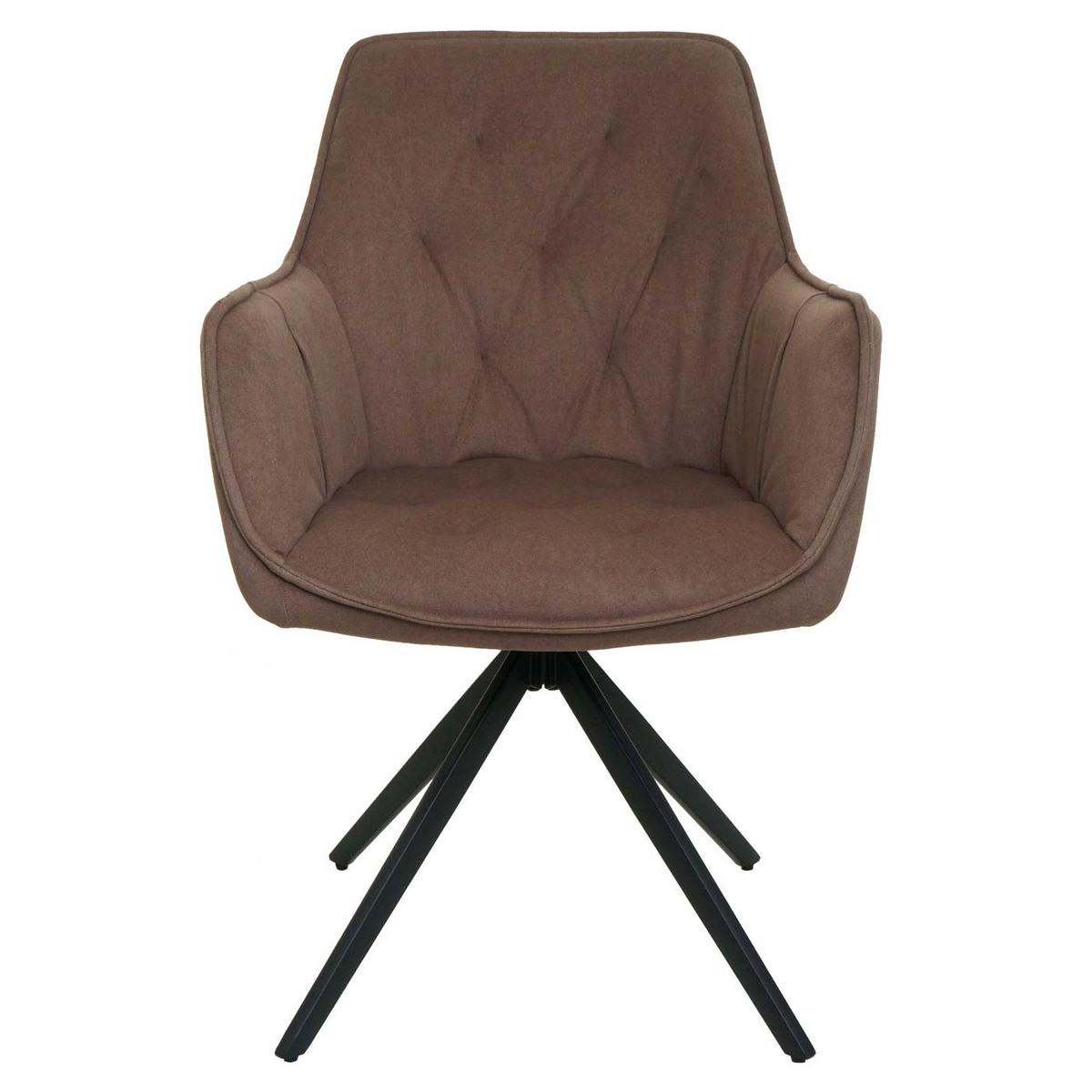 ESSZIMMERSTUHL Braun 2er-Set - Braun, Textil (55/87/60cm) - MCW