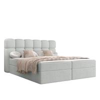 BOXBETT Softi 2 Boucle - H3 - Hellgrau/Schwarz, Holz/Holzwerkstoff (180/200cm) - MIRJAN24