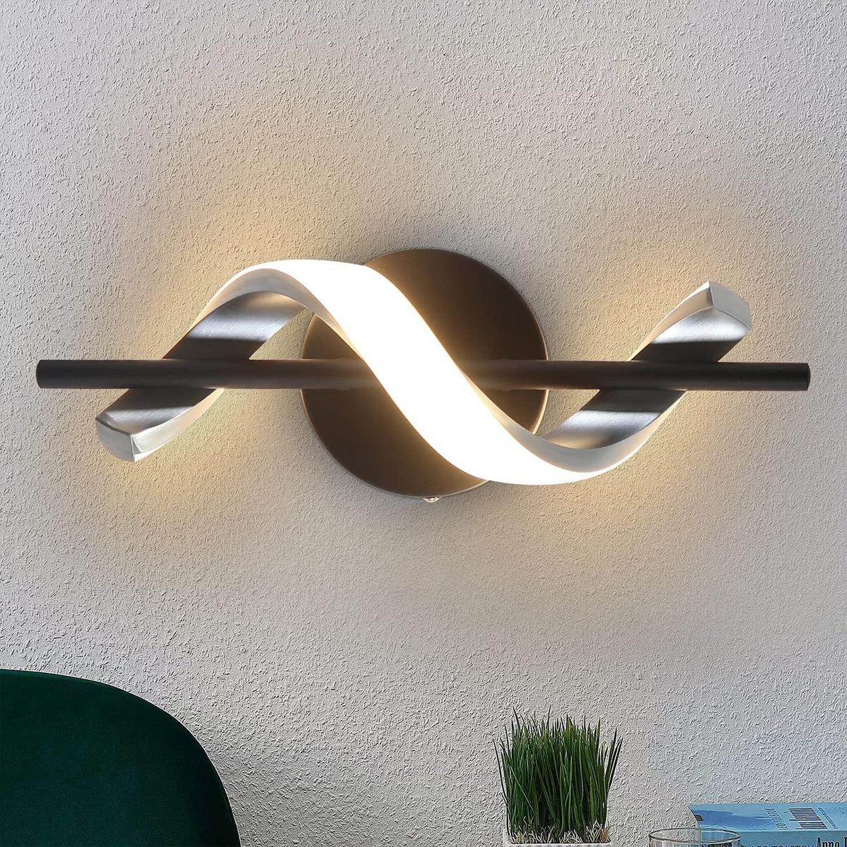 LED-WANDLEUCHTE Sparklite 30/12/12 cm - Schwarz, Metall (12/12/30cm) - ZMH