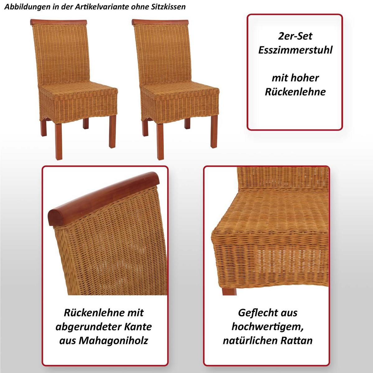 ESSZIMMERSTUHL Braun 2er-Set - Braun, Holz (46/96/42cm) - MCW