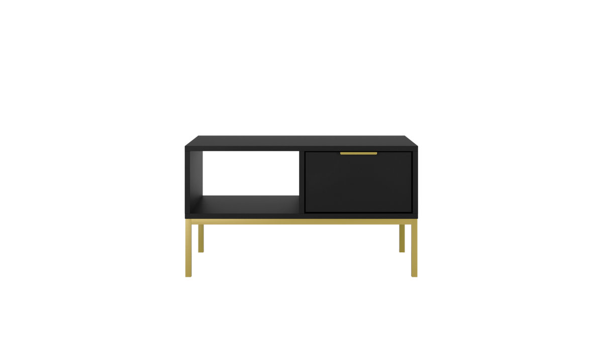 COUCHTISCH Austin 60/45/80 - Goldfarben/Schwarz, Holzwerkstoff (80/60/45cm) - RAUMHIRSCH FURNITURE