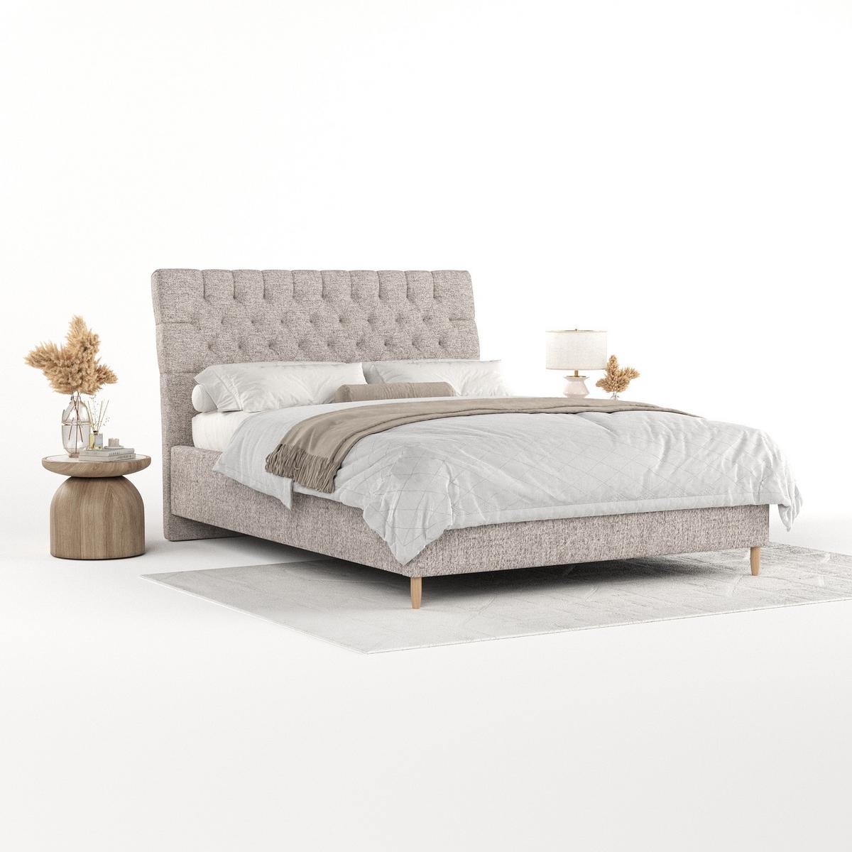 POLSTERBETT Lira 180/200 cm Beige im Neve Stoff - Beige/Naturfarben, Holz/Holzwerkstoff (180/200cm) - AltaBeds