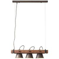 PENDELLEUCHTE Decca 85873/46 - Schwarz, Holz (20/70/115cm) - Brilliant