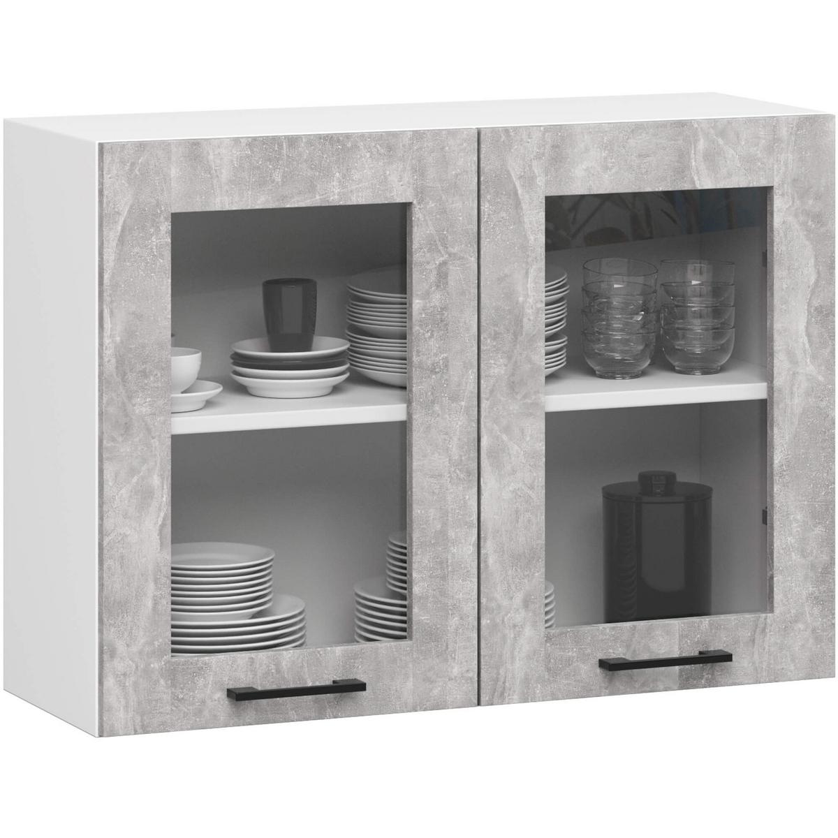 KÜCHENLEERBLOCK Beton 203/180/46 - Grau, Holzwerkstoff (180/203/46cm) - RAUMHIRSCH FURNITURE