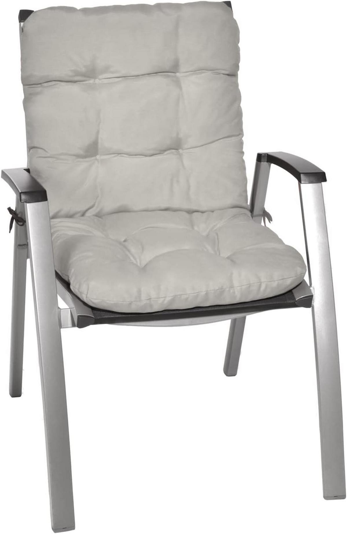 NIEDERLEHNERAUFLAGE Flair NL 100/50/8cm Hellgrau (6tlg) - Hellgrau, Textil (50/8/100cm) - Beautissu 