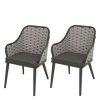 GARTENSTUHL Hellgrau, Grau - Hellgrau/Grau, Textil (59/84/63cm) - MCW