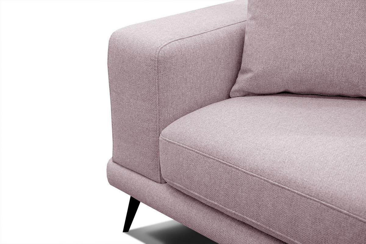 SOFA MEDIOLANE 2,5-Sitzer, rosa - Rosa, Holzwerkstoff/Textil (203/87/96cm) - Wozimo