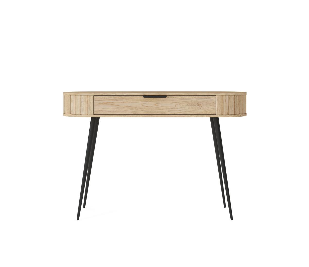 KONSOLENTISCH CARA 120/80,2/40,2 cm mit Schubladen, Eichefarben - Eichefarben, Holzwerkstoff (40.2/120/80.2cm) - MASSENO