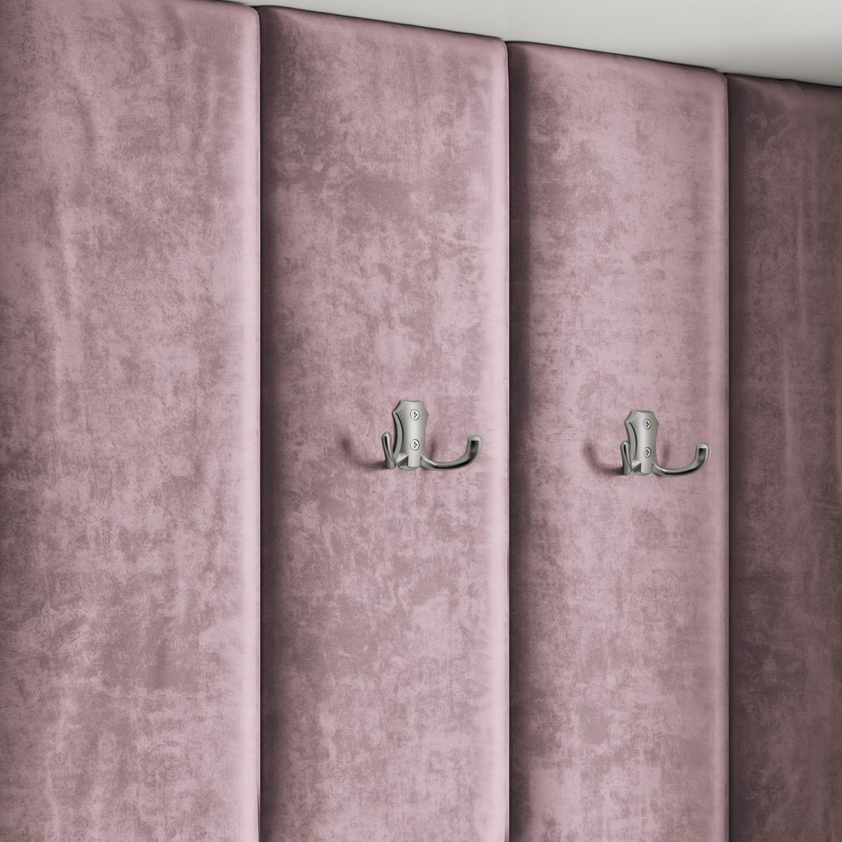GARDEROBENSCHRANK REMA 120/240/60 cm Modern Garderobe-Set Weiß - Lila/Weiß, Holzwerkstoff (120/240/60cm) - MASSENO