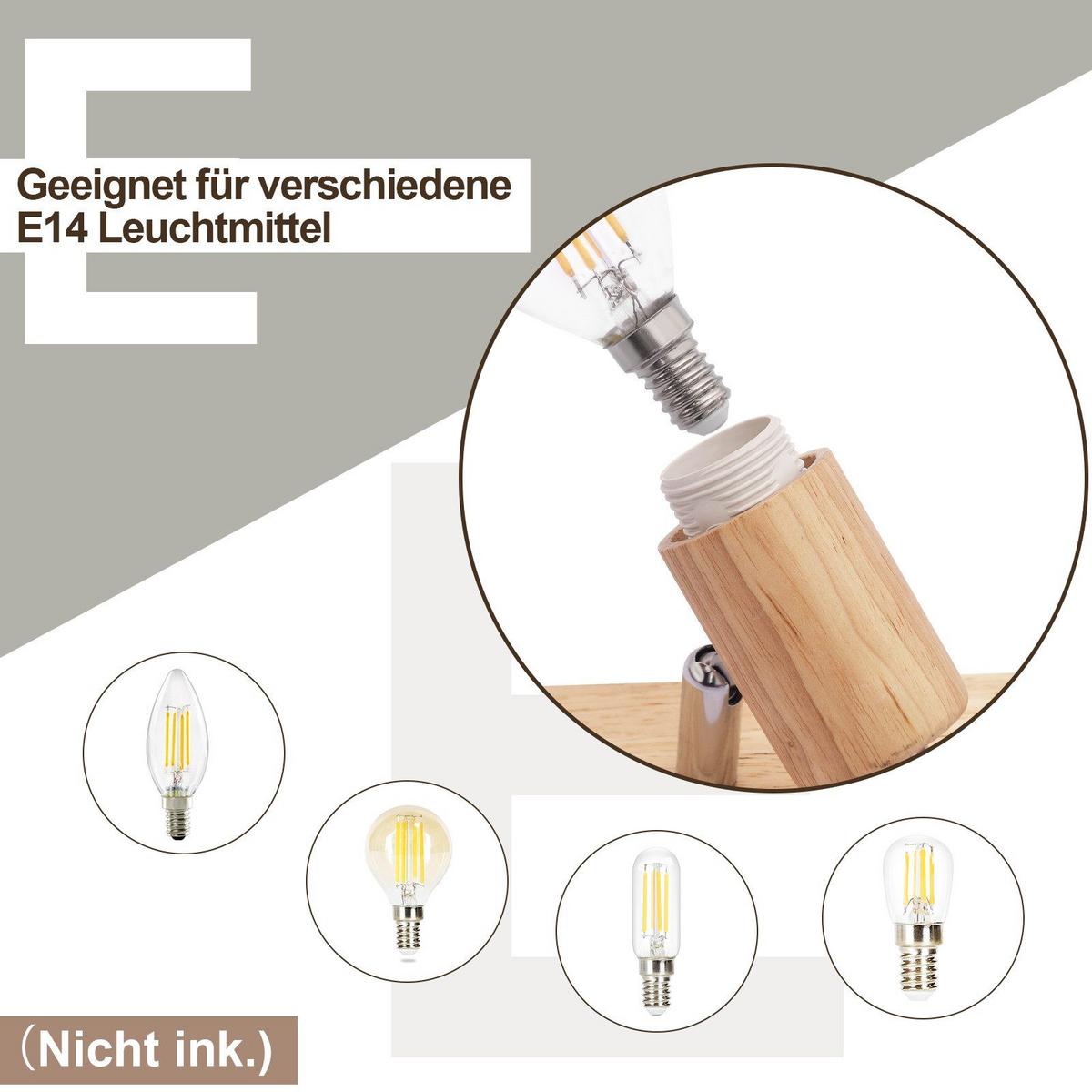 DECKENSTRAHLER Gisela 4-flammig 60/10/14 cm - Schwarz, Metall (60/10/14cm) - Nettlife