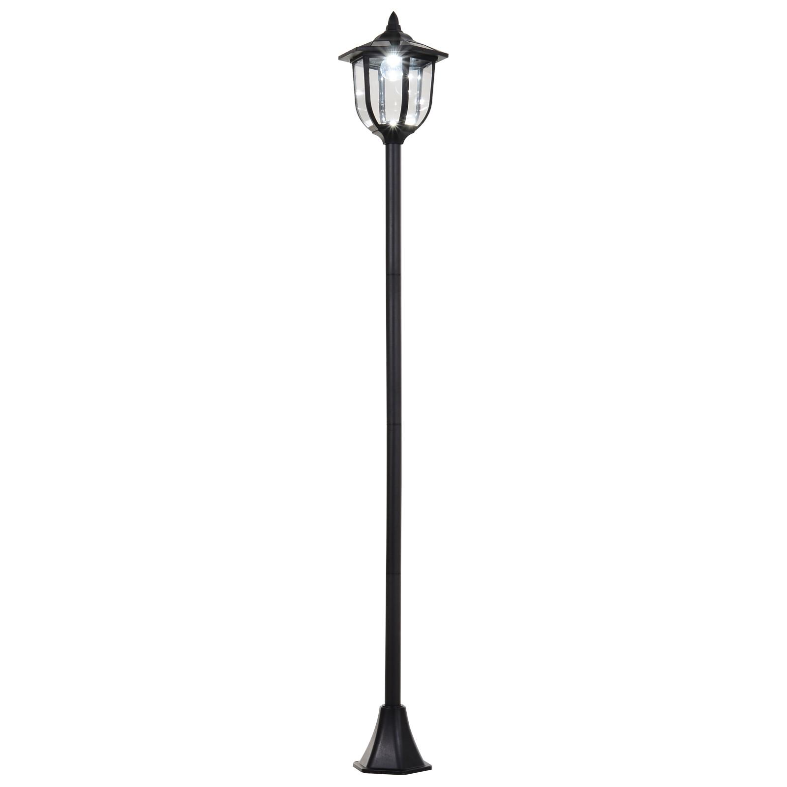 GARTENLATERNE, Schwarz, ABS (Kunststoff), Edelstahl - Schwarz, Kunststoff (26.5/26.5/177cm) - Outsunny