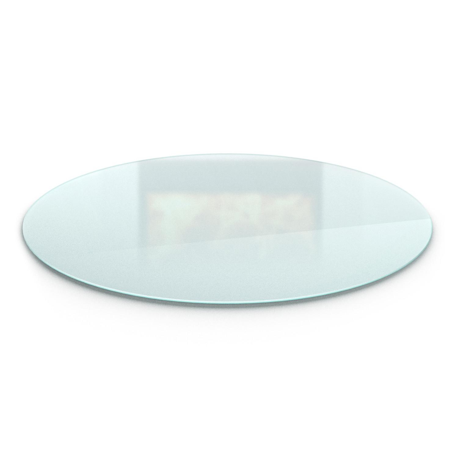 GLASBODENPLATTE für Kaminofen Ø90 cm – Milchglas Optik - Transparent, Glas (90/100/0.4cm) - TULUP