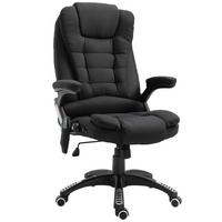 MASSAGESESSEL Chefsessel Gamingstuhl Drehstuhl Massagebürostuhl Schwarz - Schwarz, Kunststoff/Textil (74/116/67cm) - Vinsetto
