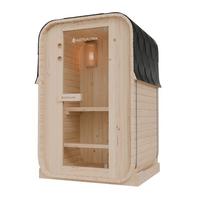 FASSSAUNA Nolvik S inkl. Zubehör-Set - Naturfarben, Holz (128/194/120cm) - Artsauna
