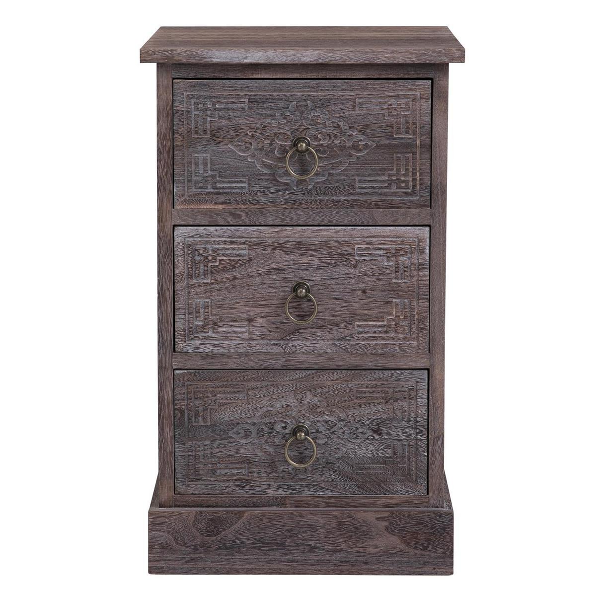 NACHTTISCH ENZO - Braun, Holz (35/59/30cm) - CARO-Möbel