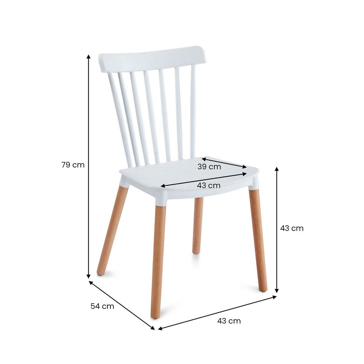 ESSGRUPPE LOIRE RAVI 5er Set weiß - Weiß, Holzwerkstoff/Metall - IDIMEX