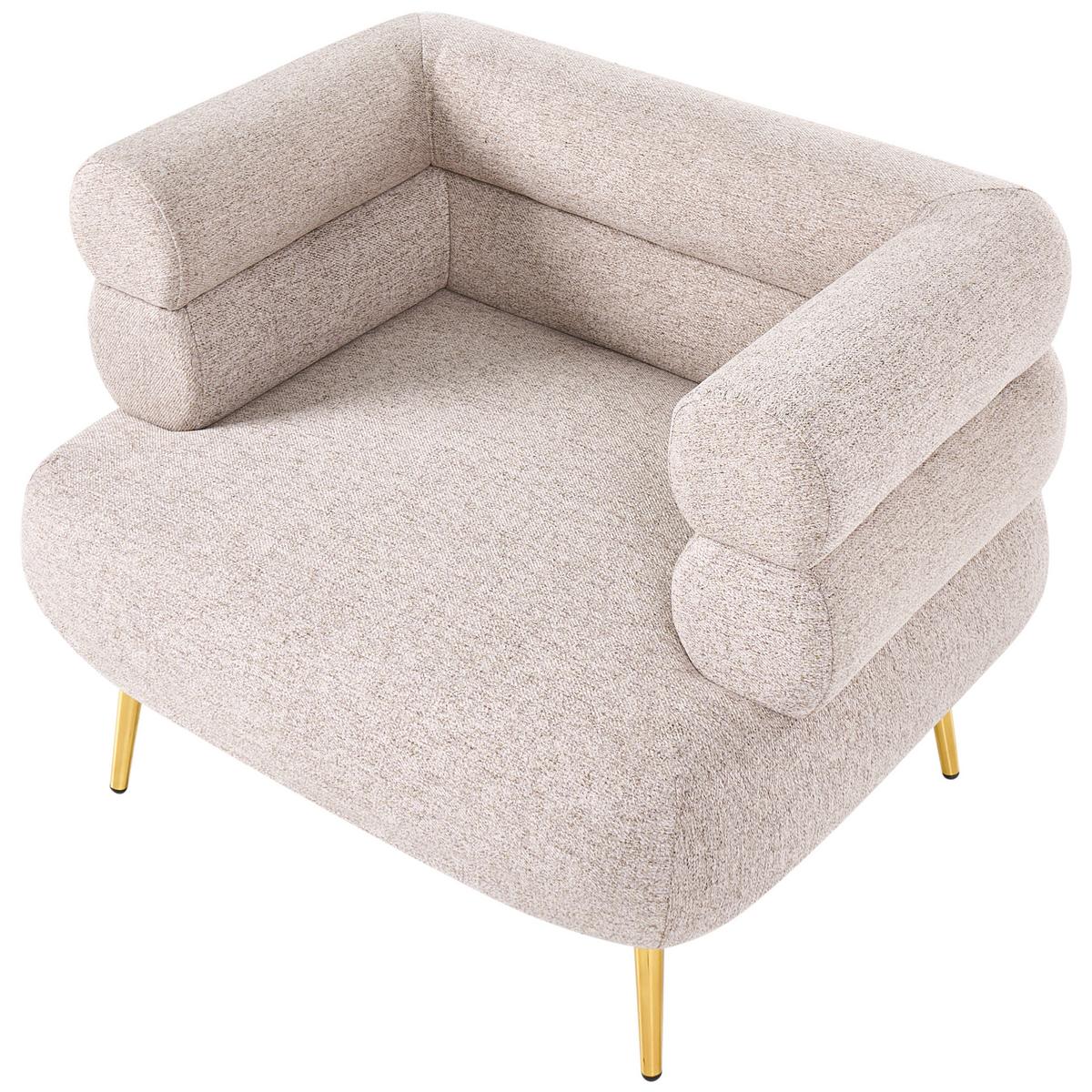 SESSEL Stoff Beige Bovik - Beige, Textil (90/68/74cm) - Beliani