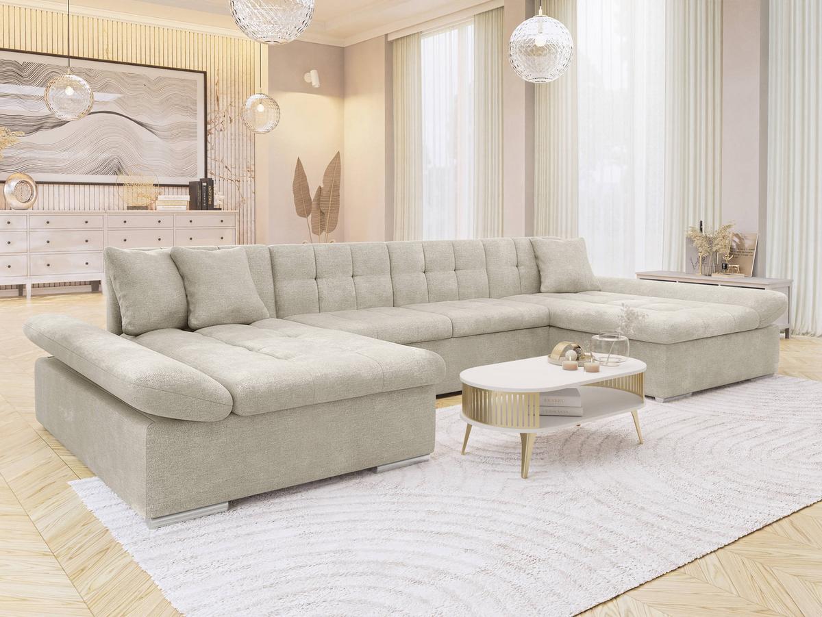 WOHNLANDSCHAFTEN Alia - Sahara, Holz/Textil (360/75/160cm) - MIRJAN24