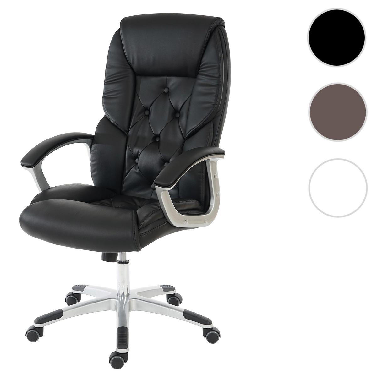 PROFI-BÜROSTUHL XXL Schwarz - Schwarz, Textil (68/125/77cm) - MCW