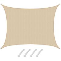 SONNENSEGEL Luftdurchlässig 700/500 cm Beige - Beige, Kunststoff (500/700cm) - Amanka