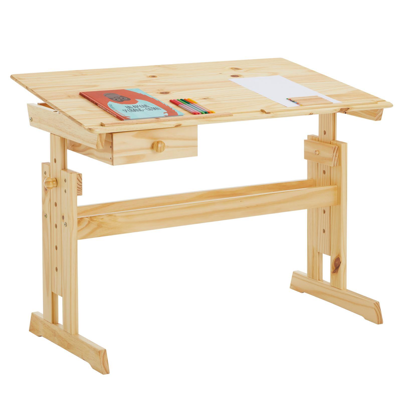 KINDERSCHREIBTISCH FLEXI - Naturfarben, Holz (109/75/55cm) - IDIMEX