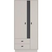 DREHTÜRENSCHRANK PUNTO 90/195/50cm 2-türig Kaschmir - Kaschmir, Holzwerkstoff (90/195/50cm) - MASSENO